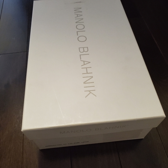 BNIB Manolo Blahnik Hangisi Satin Pink 50mm - Picture 4 of 4